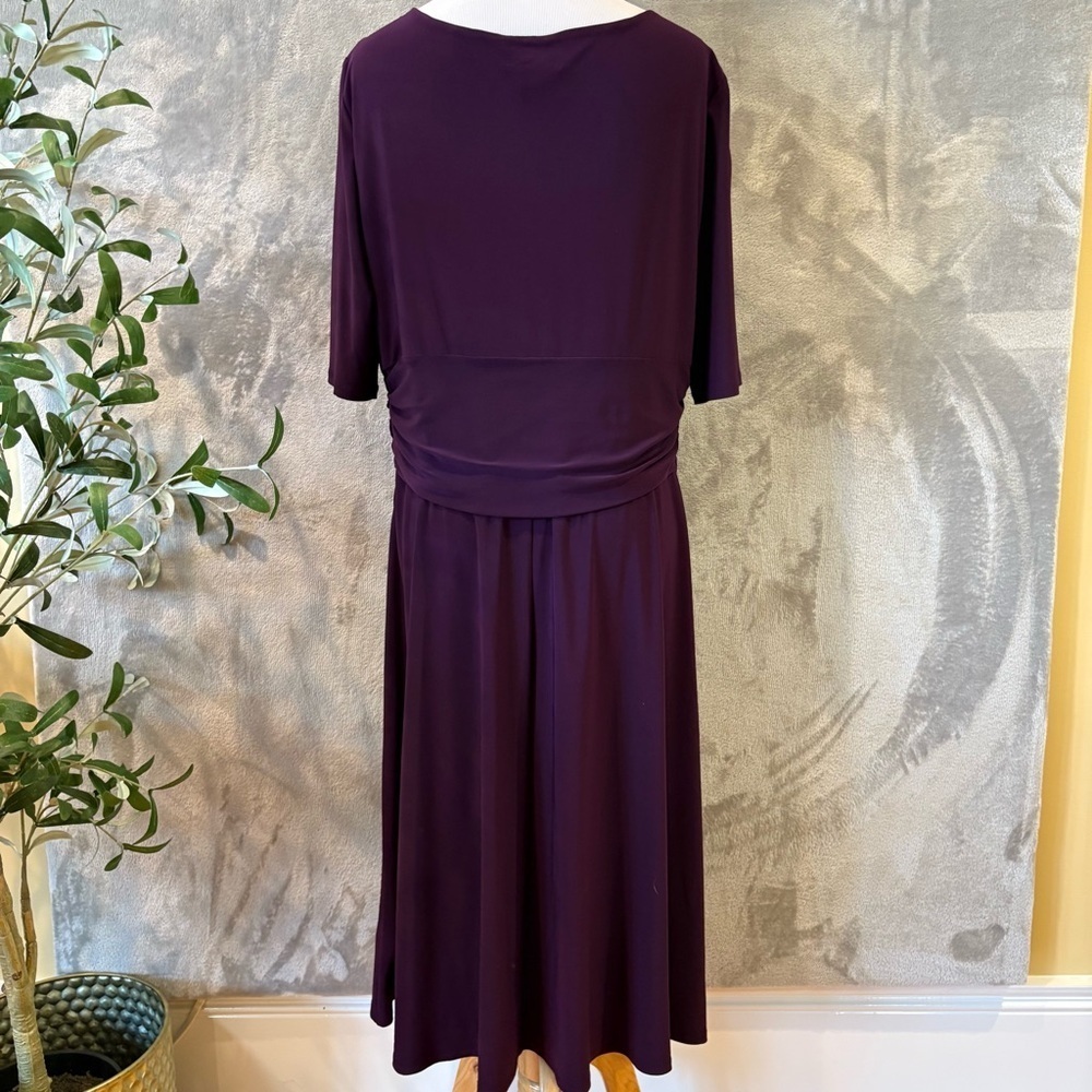 Chaps Elegant Formal Stretch Ruched Wmn’s Dress Sz XL - Picture 5 of 10